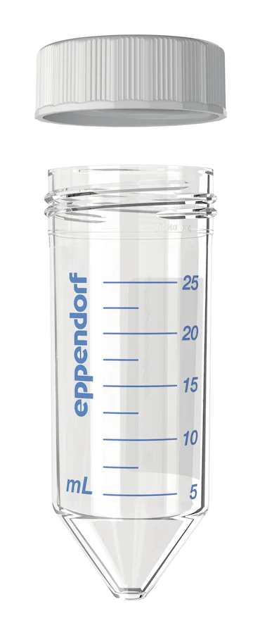艾本德Eppendorf Conical Tubes 25 mL 帶螺旋蓋, 25 mL, 啟動套裝，4  個單離心管架，6  個轉(zhuǎn)子適配器，轉(zhuǎn)子孔可容納 50  mL 錐形管, PCR 潔凈級, 無